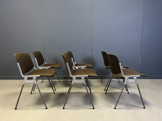 Image 1 of Vintage DSC 106 bijzettafelstoelen van Giancarlo Piretti voor Castelli - set van 6