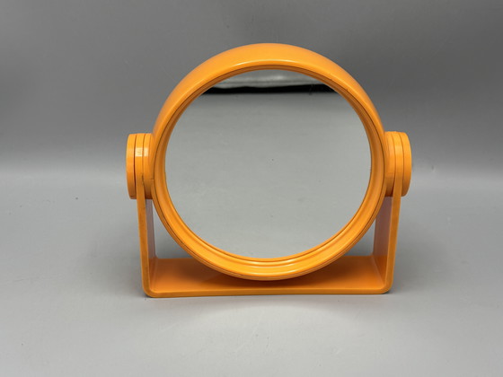 Image 1 of Vintage orange double-sided mirror