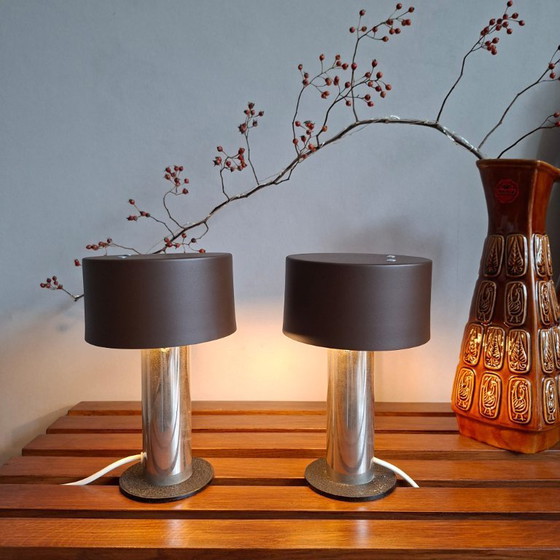 Image 1 of Mid-Century Modern design tafellampen. Raak Amsterdam.Set van 2. Space Age.70 ties. 70-ties.
