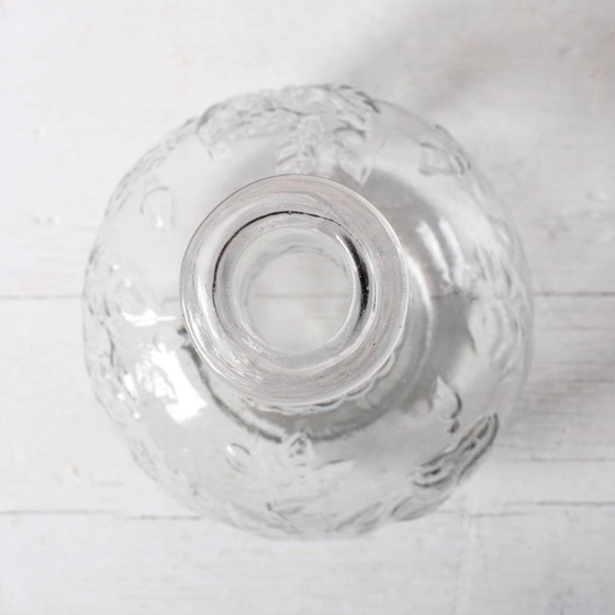Vintage glazen karaf / Wijnkaraf met rozenpatroon / Empoli / Italië / jaren 1950 – Tafelaccessoires, Glass (photo 7 of 14)
