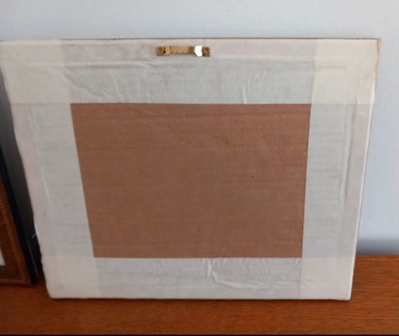 Pair of Elm Burl & Beaded Fillet Style Frames, Genre Scenes, Paintings & Drawings, Wood, Multi Color (photo 6 of 8)