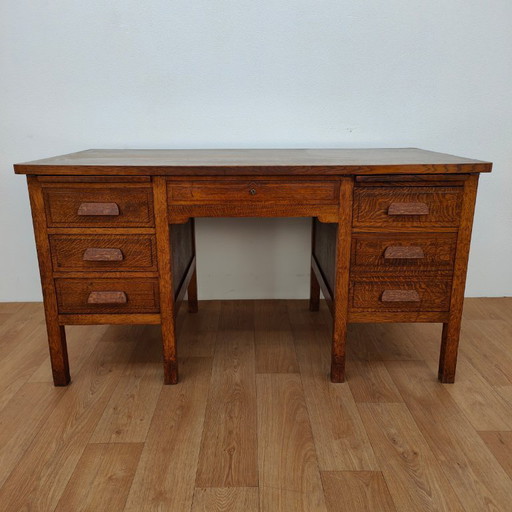 Antique wooden banker's desk desk workstation