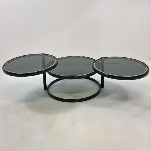 Table basse réglable Milo Baughman, 3 parties