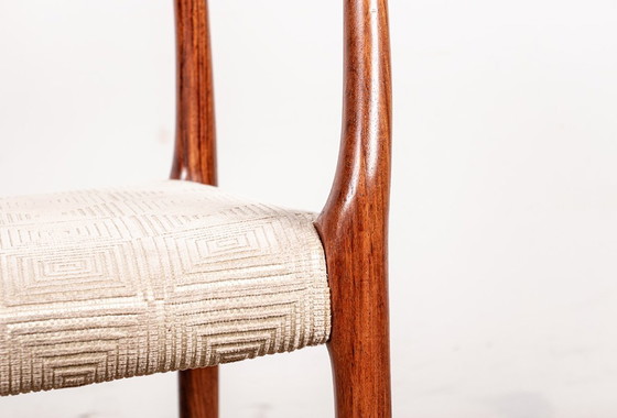 Image 1 of Fauteuil Danois en Palissandre et tissu, modèle 64 par Niels Otto Moller pour Moller’s Mobelfabrik 1960.