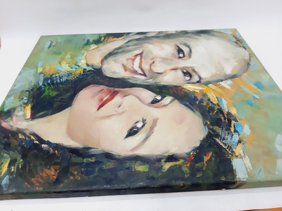 Image 1 of Dipinto ad olio d'epoca su tela, artista sconosciuto