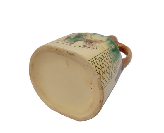 Image 1 of Pichet vintage en céramique émaillée, aiguière 23 cm