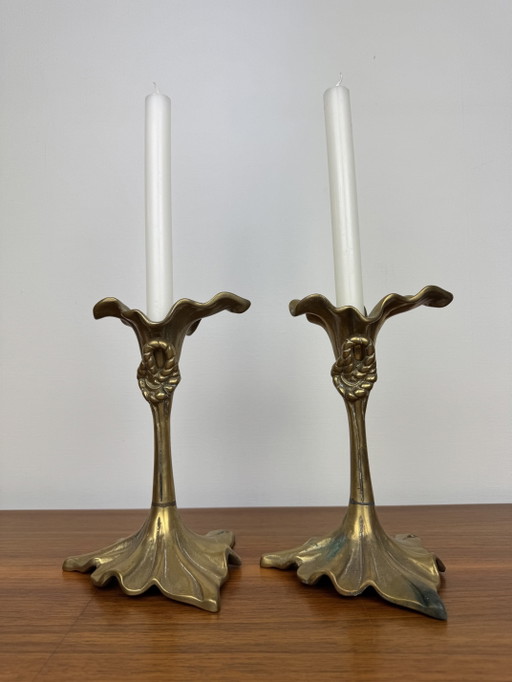 Candelabros de latón italiano
