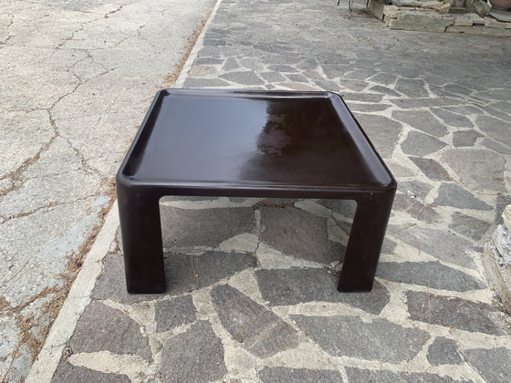 Image 1 of B&B Italia Amanta Salontafel 70x70 - Origineel ontwerp van Mario Bellini uit de jaren 70 - Fiberlite Bruin - Vintage Design