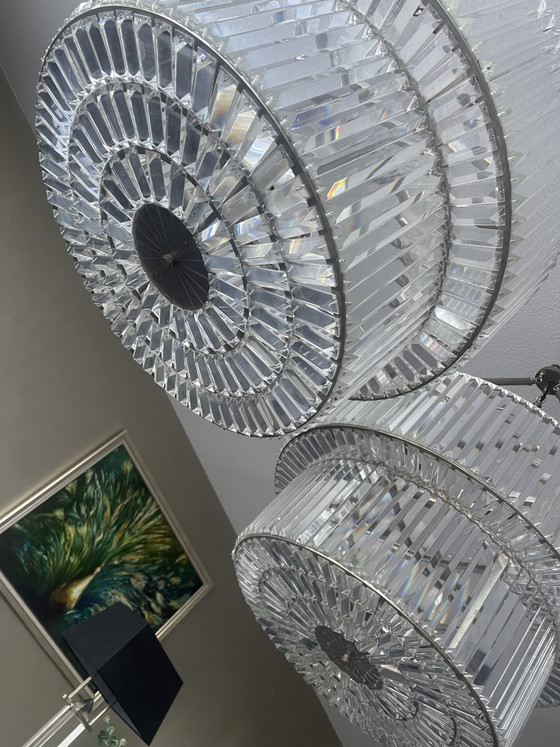 Lampadario a sospensione Eichholtz Infinity Double – Chrome, Glass (photo 7 of 8)
