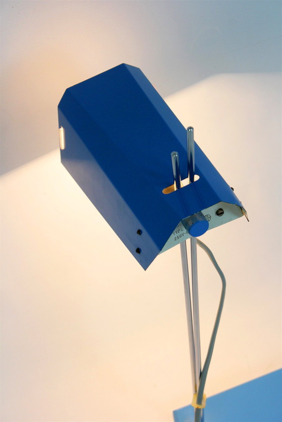 Image 1 of Blaue Tischlampe von Josef Hurka für Lidokov, 1970er Jahre