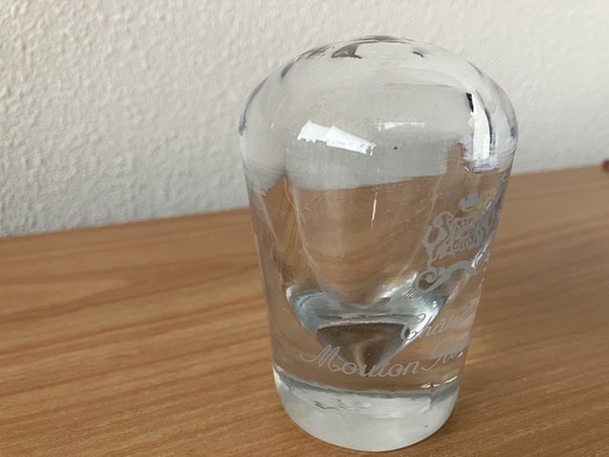 Image 1 of Chateau Mouton Rothschild mouth-blown paperweight.