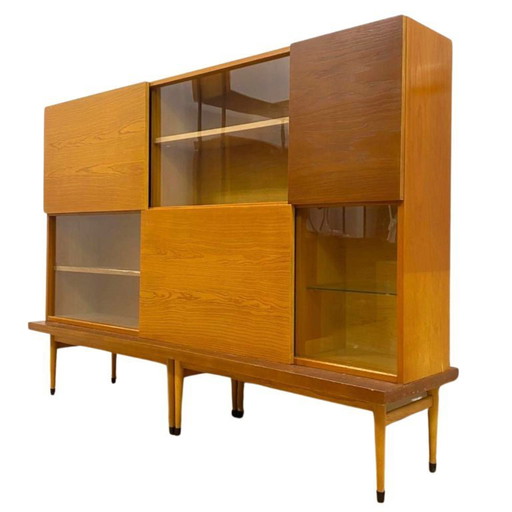 Meuble/bibliothèque rétro, style bruxellois, années 1960