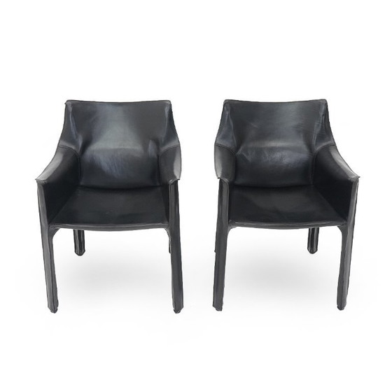 Image 1 of Coppia di poltrone “Cab” di Mario Bellini per Cassina, anni ’70
