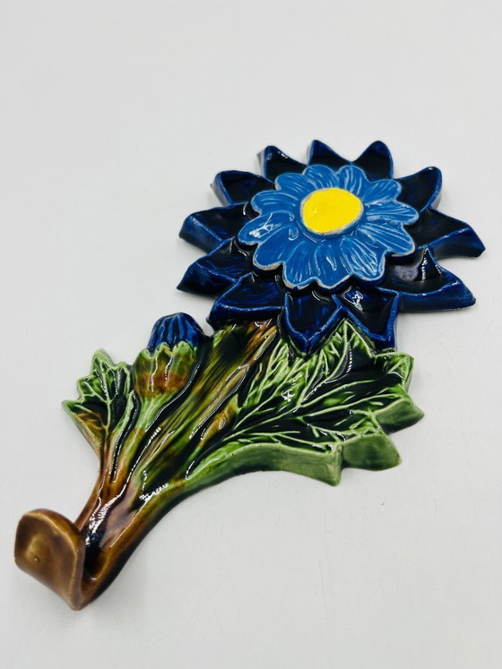 Image 1 of Garderobenständer mit Blumenhaken aus belgischer Keramik von André Bayer