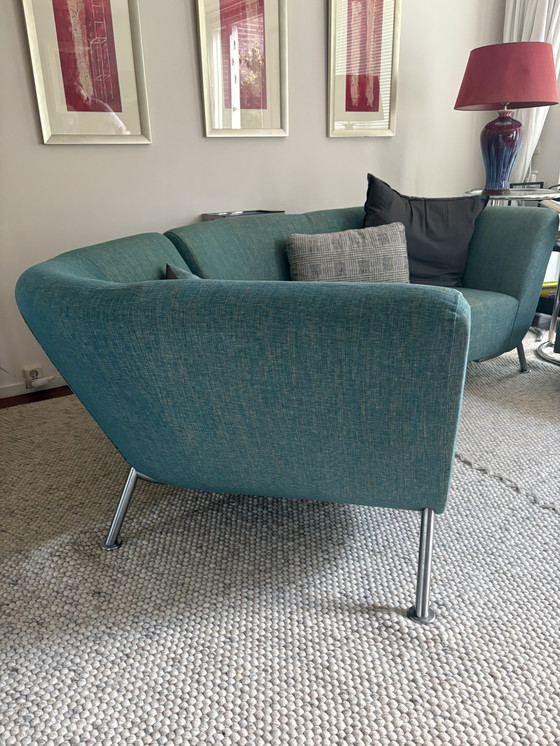 Image 1 of Leolux sofa with footstool