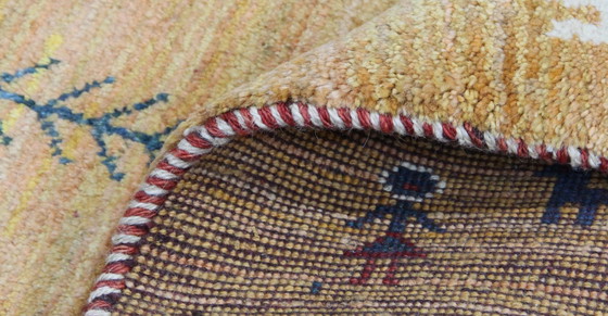 Image 1 of Original Perserteppich Gabbeh Ghashghai Orientteppich 144 cm x 90 cm Alt Natur