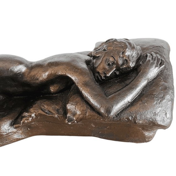 Image 1 of Vintage Peter Sedcole weiblicher Akt, Kaltguss-Bronze-Harzskulptur, 1960er Jahre