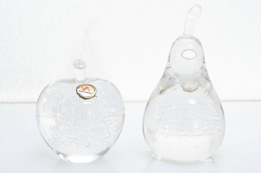 Papel prensado de cristal hecho a mano Royal Leerdam Apple & Pear de Siem van der Marel – decoratieve objecten, Crystal