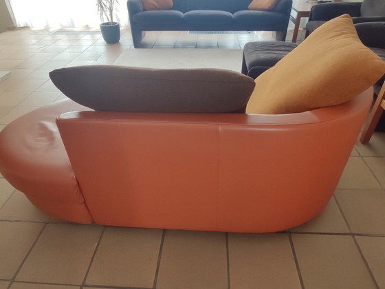 Image 1 of Rolf Benz leather chaise longue from the 4500 series