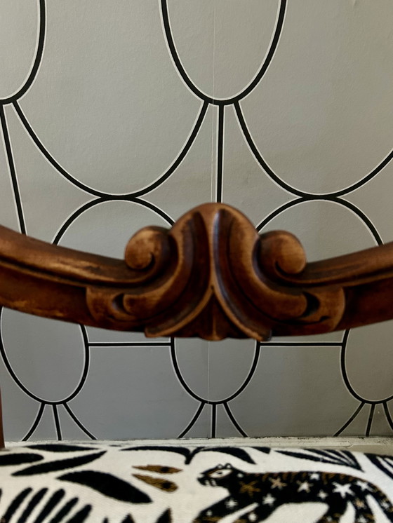 Image 1 of Beautiful Biedermeier chair reupholstered