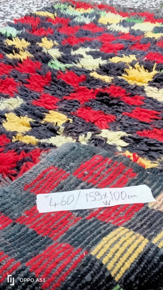 Image 1 of Hand-knotted Berber wool rug 159x100cm