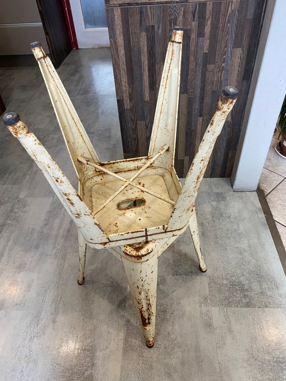 Image 1 of Autentica coppia di sgabelli in metallo tolix di Xavier Pauchard industrial vintage 1950