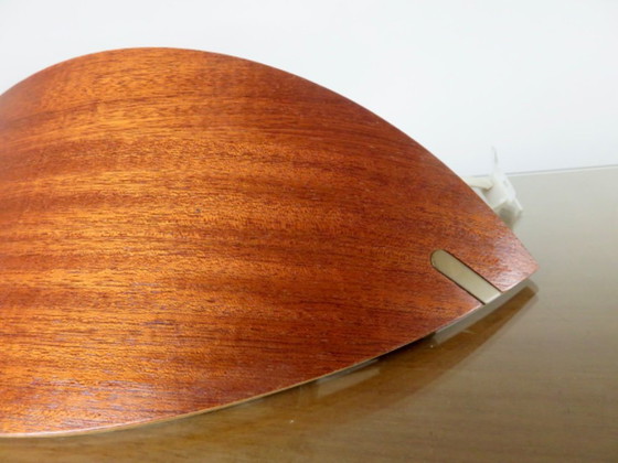 Image 1 of Par de apliques escandinavos de madera curvada con detalles de latón, 1980