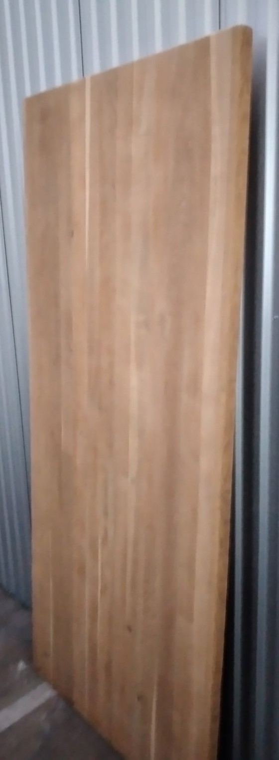 Image 1 of Tischplatte aus massiver Eiche, 200 x 90 x 4 cm, rechteckig