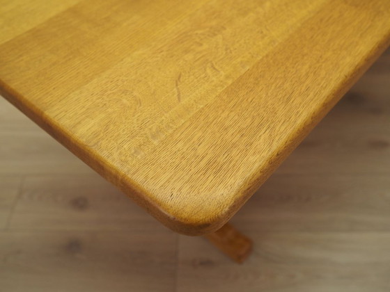Tavolo da pranzo danese in rovere massiccio, costruzione a cavalletto, anni '60 – Tavoli da pranzo, Wood (photo 7 of 15)