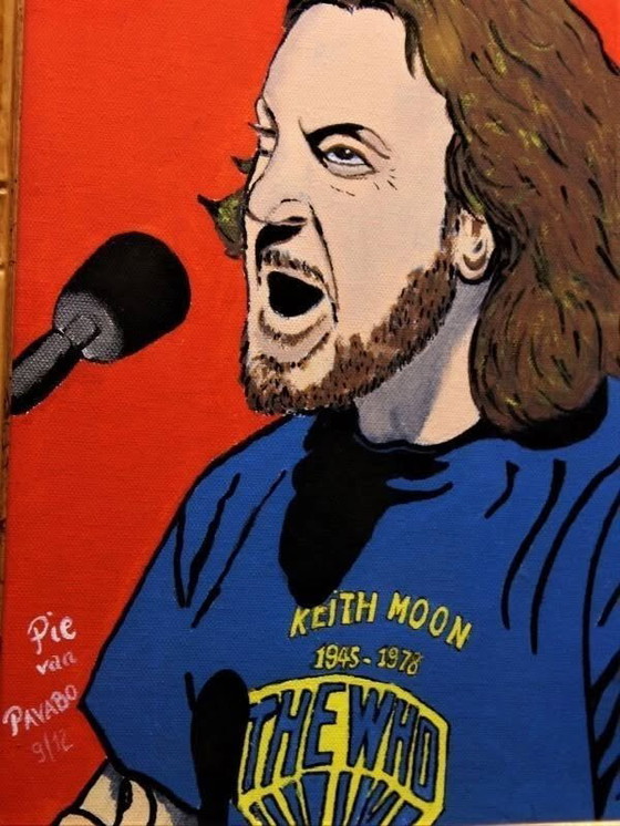Image 1 of Drawing of a shirt with the name Keith Moon by The Who