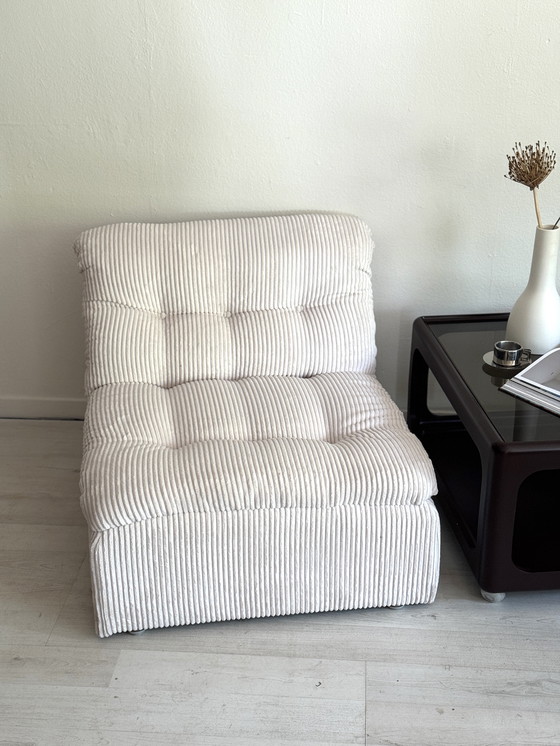 Image 1 of Fauteuil Lounge Vintage en Rib 70s
