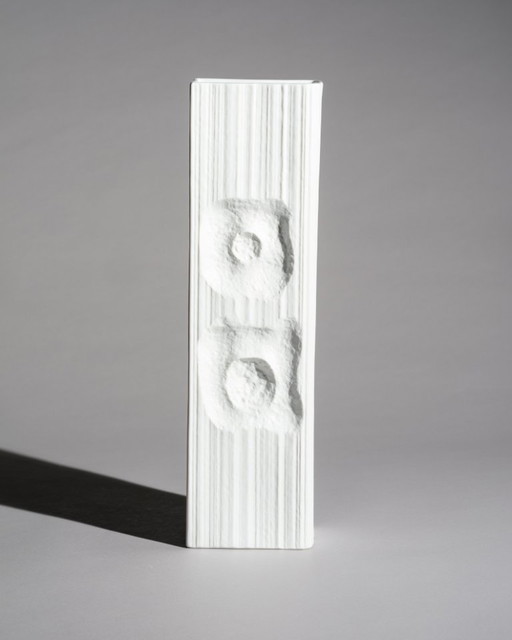 XL Rosenthal Studio-Line “Op Art” Floor Vase Martin Freyer H 43 cm Op-Art Relief