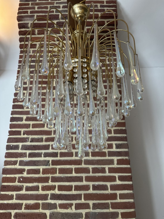 Image 1 of Vintage Italian “teardrop” chandelier