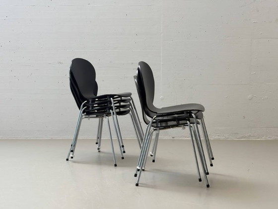 Image 1 of Juego de 6 sillas apilables, modelo SON / Solo, de Sitz & Co, Dinamarca.