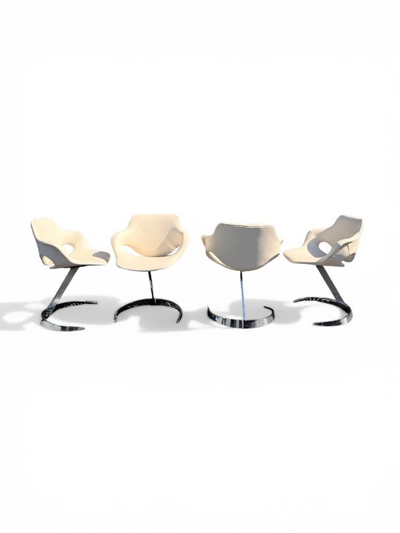Image 1 of Boris Tabacoff MMM tafel en 4 stoelen set | Design uit de jaren 70