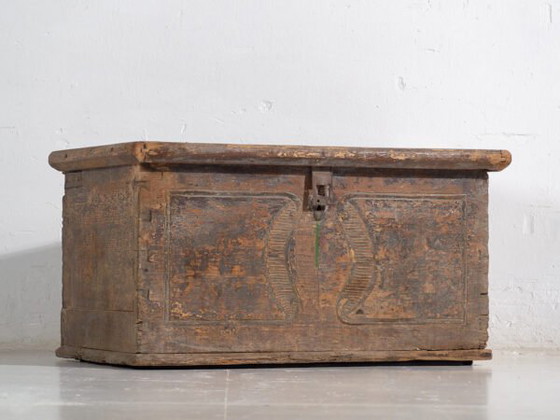 Coffre ancien en bois massif (Année 1830) #34 – Armoires de rangement, Rustic (photo 12 of 40)
