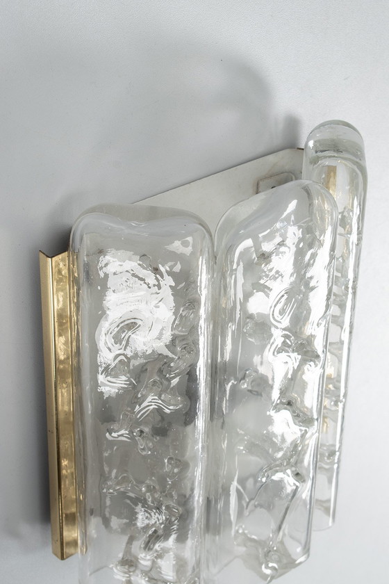 Image 1 of Applique murale Doria en laiton et verre