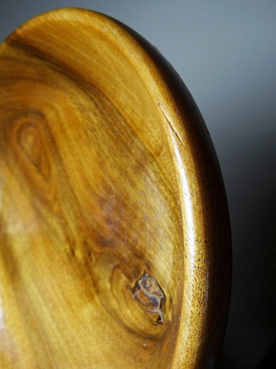 Image 1 of Coupe en bois teck ou acacia, vintage artisanat années 70-2000