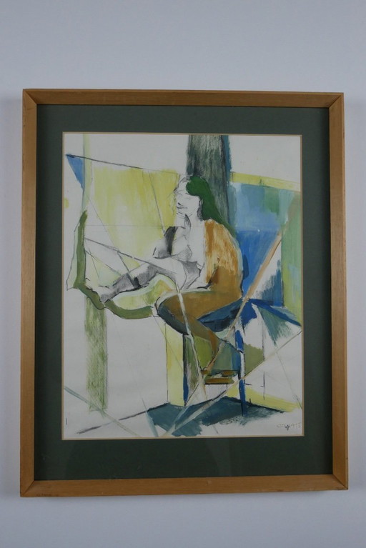 Catherine Toft, Model with raised leg, 1975.