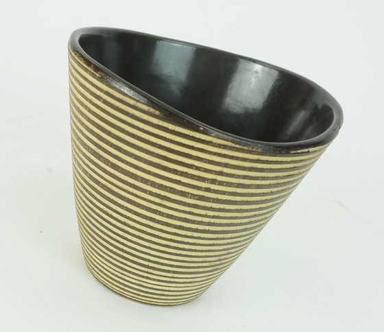 Image 1 of vaso per piante della metà del secolo scorso dümler & breiden modello 193/16 decoro sgraffito forma curva anni '50