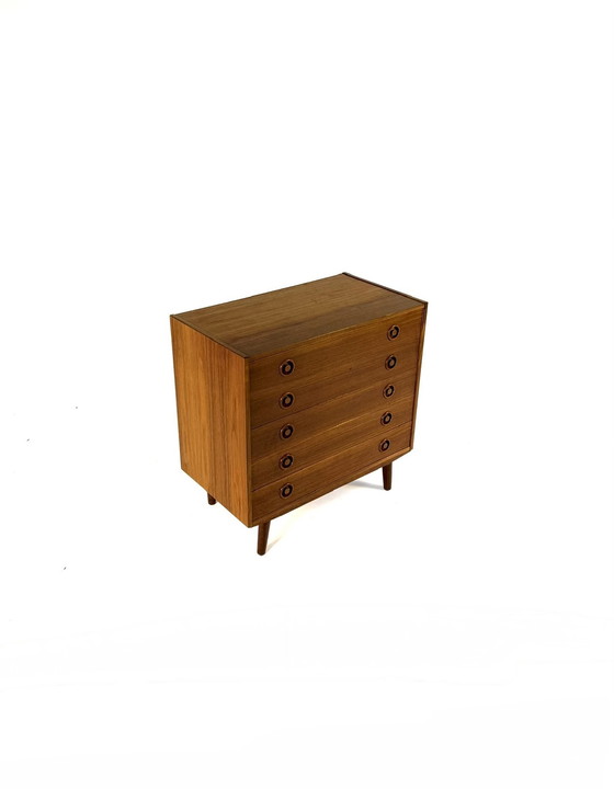 Image 1 of Vintage Deense teakhouten ladekast ‘60