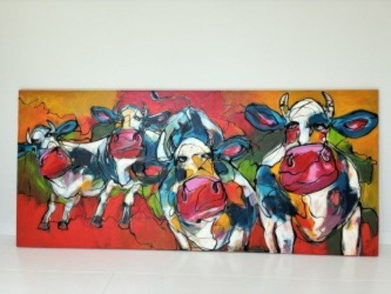 Image 1 of Unique Cow painting