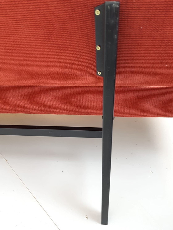 Image 1 of Gijs van der Sluis vintage | Divano letto Gispen | divano rosso pietra appena rivestito