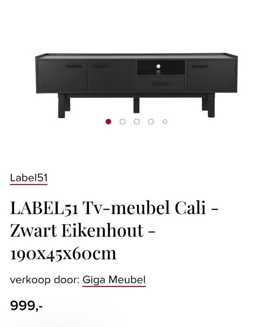 Image 1 of Modern oak TV cabinet, 190 cm, new