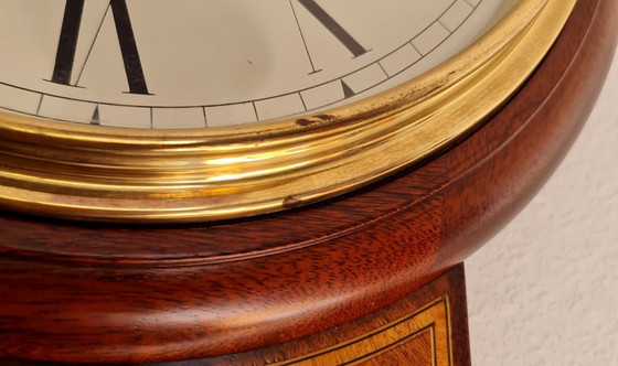 Image 1 of Comitti wall clock drop dial beautiful wood good condition