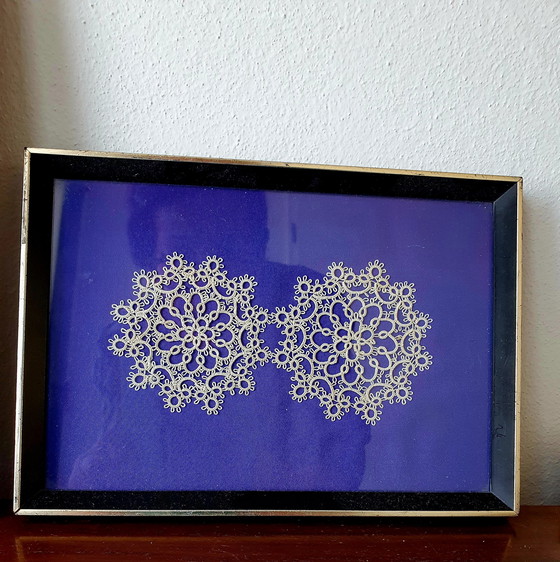 Image 1 of 4 Cornici antiche con pizzo di Bruxelles e di Mechelen, Dimensioni delle ultime 2 foto