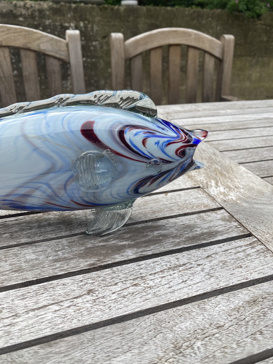 Image 1 of Verre de Murano Grand poisson années 60