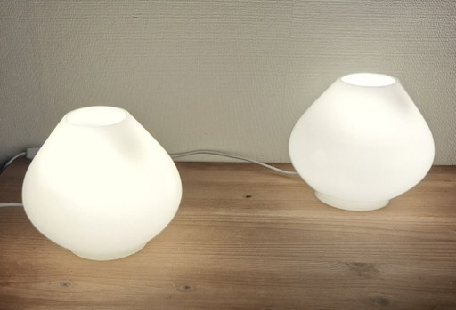 Vintage 2 unieke nachtkastlampjes/tafellampjes van Habitat
