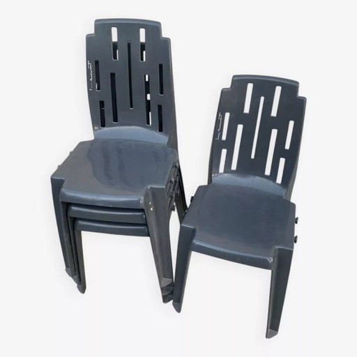 4 Samba-Stühle nach einem Entwurf von Henry Massonnet