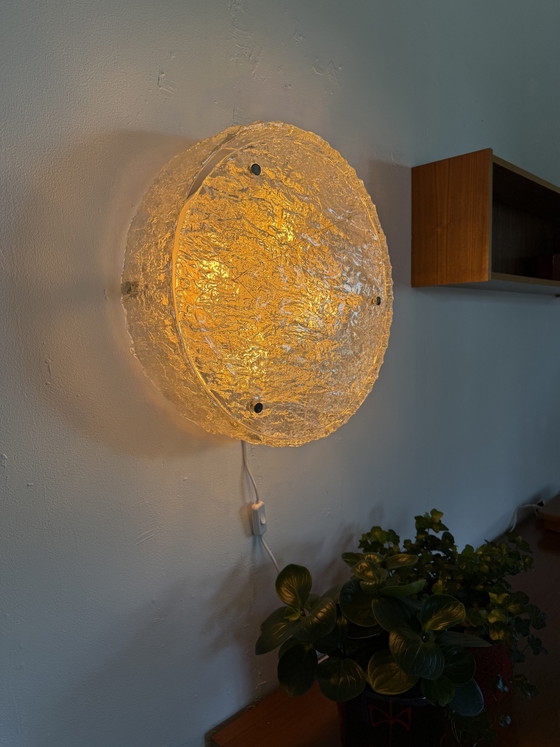 Image 1 of Tabour XL iceglass wall/ceiling lamp, Kaiser Leuchte '70